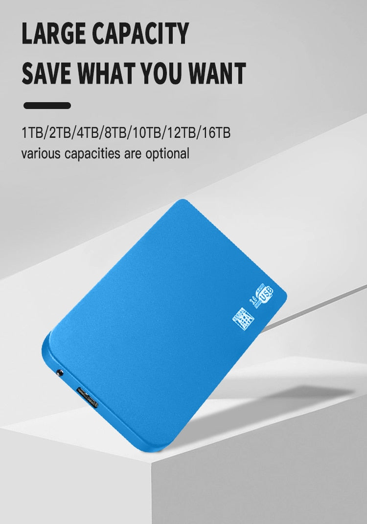 Original Hard Drive Portable SSD 1TB 2TB Solid State External Drive USB3.0 Interface High-speed Hard Disk for Notebook/Desktop