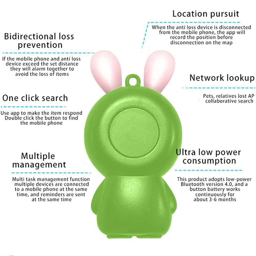 Anti Lost Alarm Sensor For Kids Pets Key Mini Smart GPS Tracker Wireless Bluetooth Anti-Lost Device Key Finder Locator Trackers