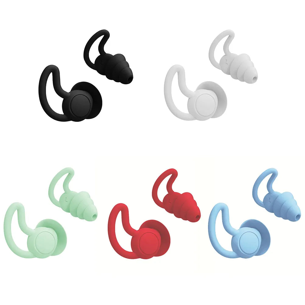 Soft Silicone Sleeping Ear Plugs Sound Insulation Ear Protection Anti-Noise Plug Sleep Noise Reduction Swim Waterproof Earplugs