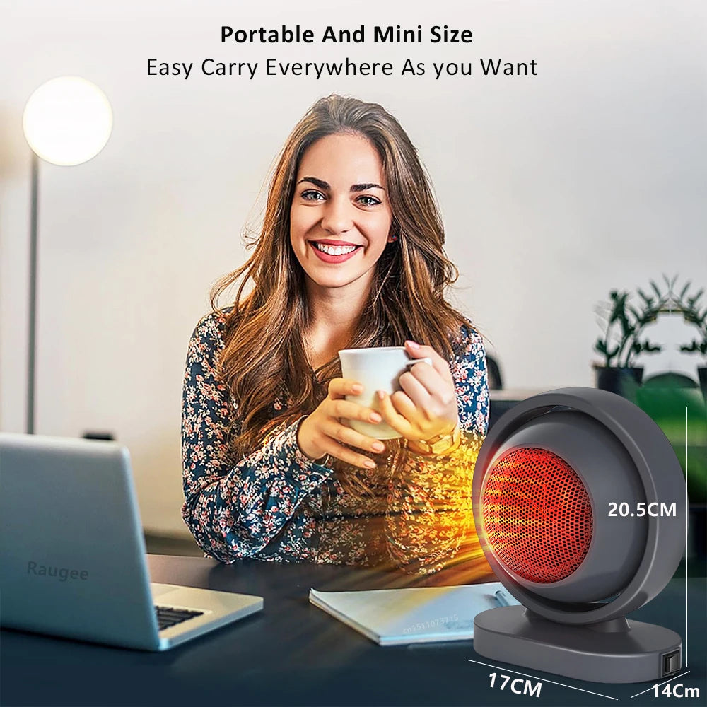 Heating Fans Portable Electric Heater Desktop Fan Stove Hot Air Blower For Home Room Office Mini Radiator Warmer Fan Heater