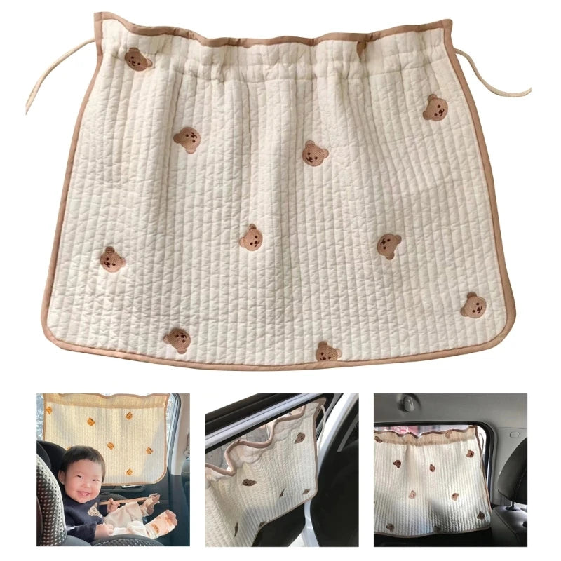 Car Sunshade Curtain Cute Cartoon Side Window  Block Cover  Shade UV Protection for Kid Baby- Infant Toddler Drop shipping