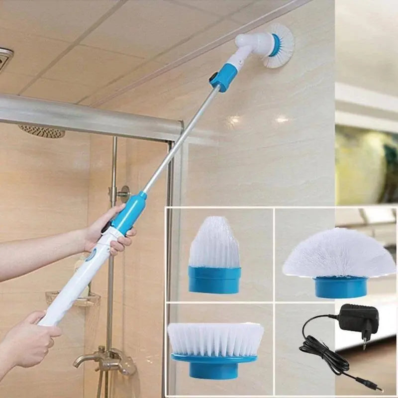 Turbo Scrub Electric Spin Scrubber Cordless Chargeable Cleaning Brush Adjustable Waterproof Cleaner Bathroom Kitchen Cleaning