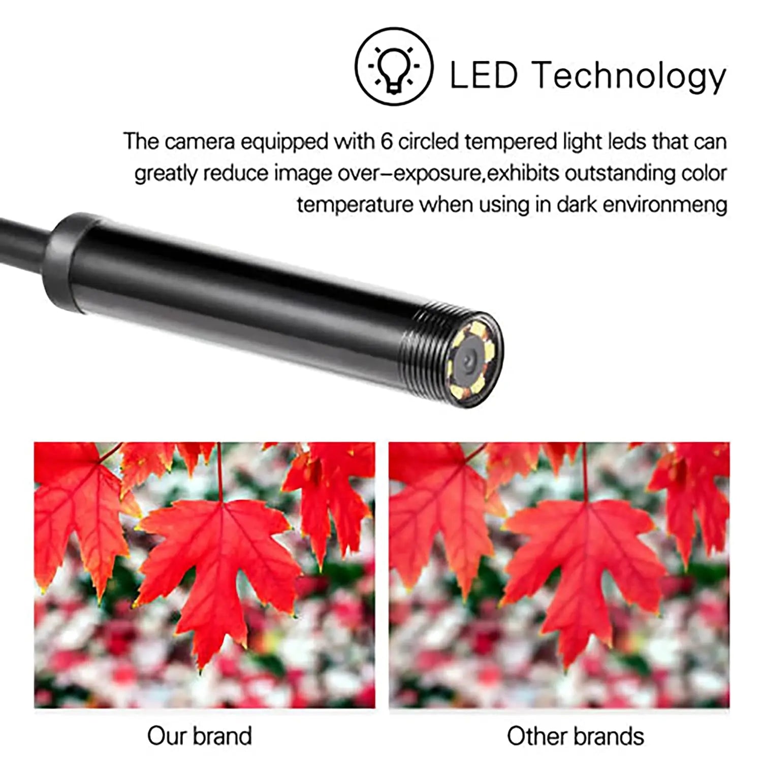 AN100 5.5mm Endoscopic Camera for Mobile 3in1 Tpye-c Micro USB c  Borescope Mini Camera Piping Inspection Camera for Drain Pipe