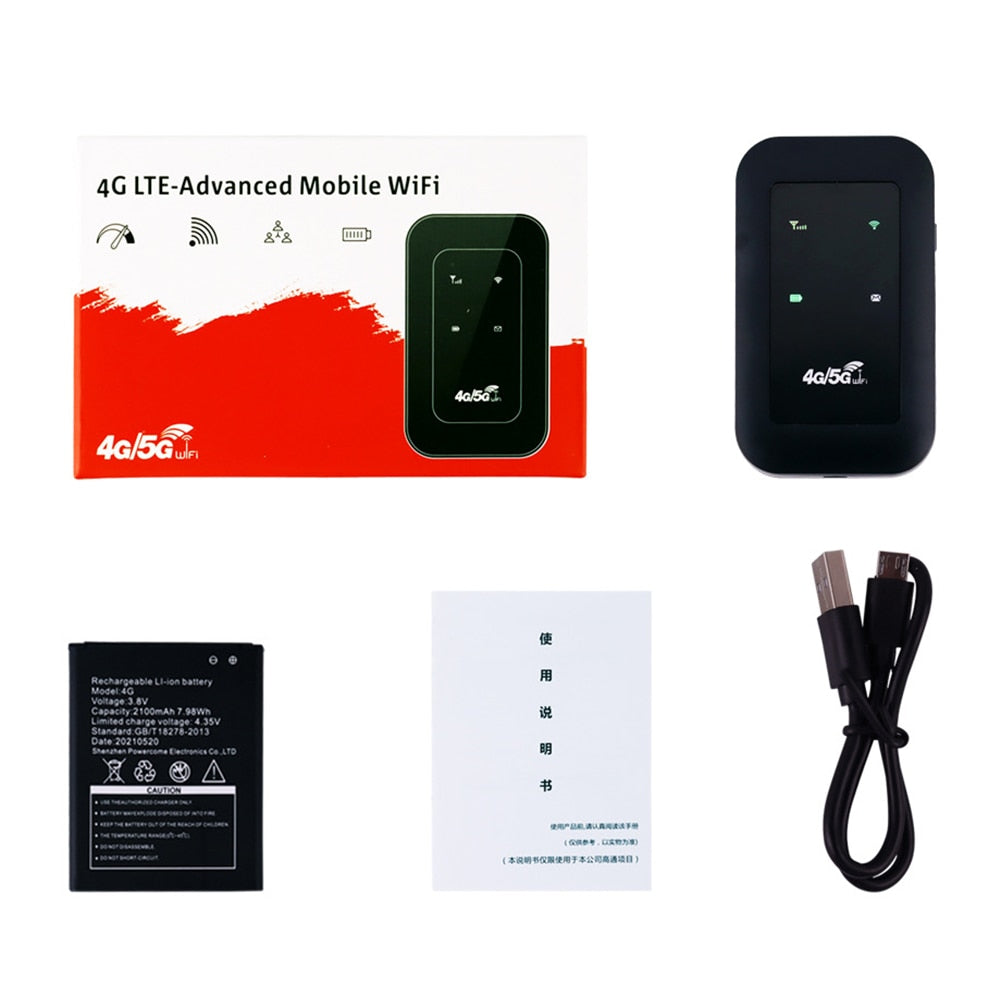 4G Wireless Router LTE Portable Car Mobile Broadband Network Pocket 2.4G Wireless Router 100Mbps Hotspot SIM Unlocked WiFi Modem