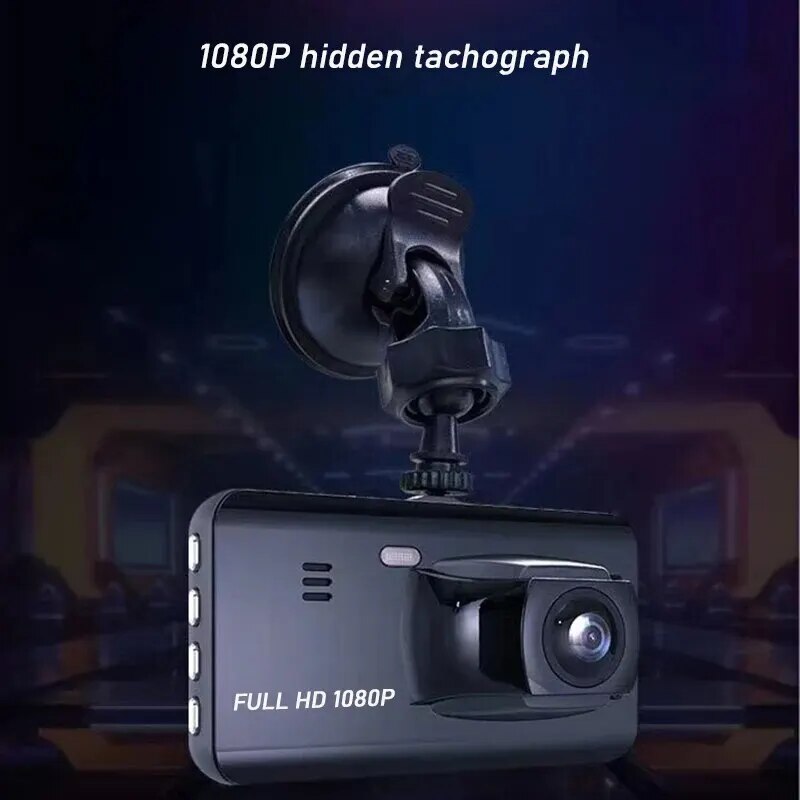 Metal High-grade Feel General Car Tachograph HD 1080P Dual Lens Reversing Image