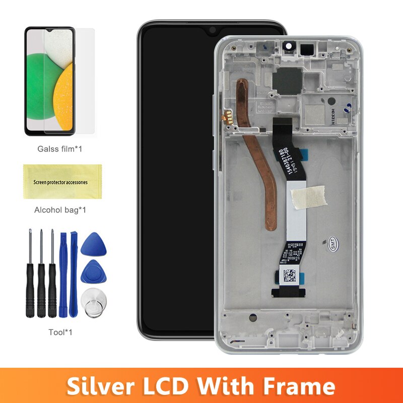 6.53'' Original Display with Frame for Xiaomi Redmi Note 8 Pro 2015105 M1906G7I Lcd Display + Touch Screen Digitizer Assembly