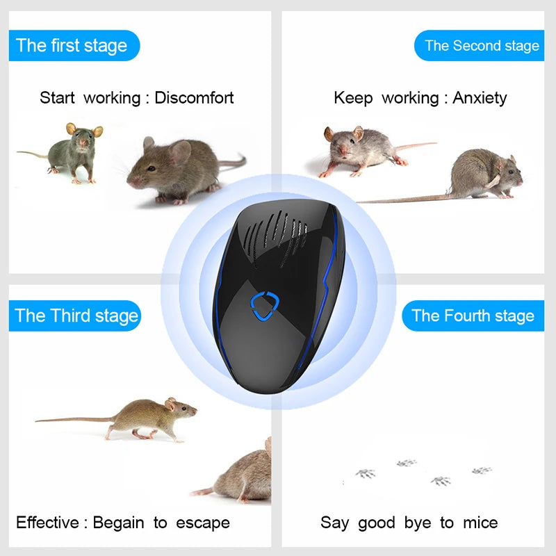 Electronic Repeller Ultrasound Mouse Cockroach Repeller Device Insect Rats Spiders Mosquito Killer Pest Control Household Pest