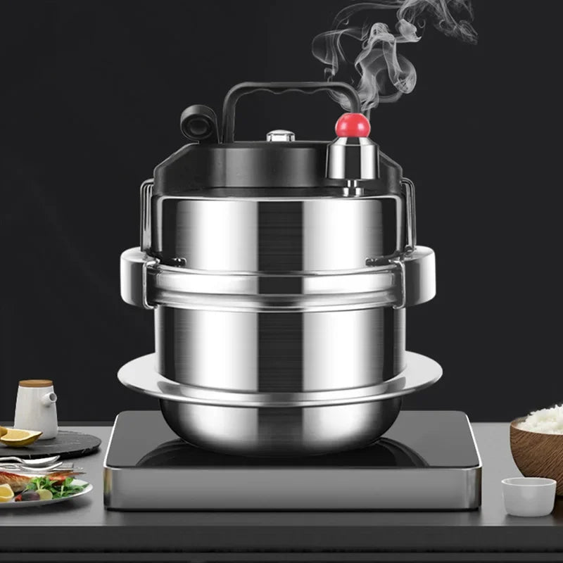 2L Outdoor Camping Small Pressure Cooker 304 Stainless Steel Portable Rice Cooker for Kitchen Cooking Tool Pressure Cooker
