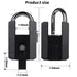 TTLock Bluetooth APP Smart Padlock Fingerprint Lock IP67 Waterproof Type-C Rechargeable APP Remote Unlock Cabinet Door Lock