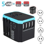 2000W Universal Converter Travel Charger Power Adapter With USB Ports 5.6A Smart Phone Fast Charging Worldwide Conversion Plug