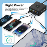160W GaN USB Type C Phone Fast Charge Wireless Charger PD QC4.0 Quick Charger Station For iPhone 14 iPad Samsung Macbook Laptop