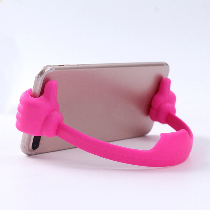 Thumbs-up Cell Phone Holder, Adjustable plastic Phone Stand, Multi Colors Portable Desktop Stand for iPhone Xiaomi Samsung
