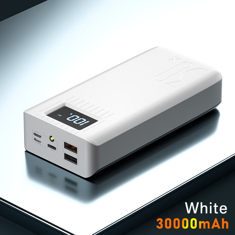 Power Bank 30000mAh TypeC Micro USB C Powerbank LED Display Portable External Battery Charger 30000 mAh For iPhone Xiaomi Tablet
