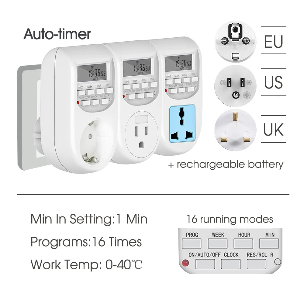 Garden 60W Pressurize Pump Adjustable Nozzle Mist Irrigation Kit Timer Socket Greenhouse Automatic Sprayer Irrigation Equipment