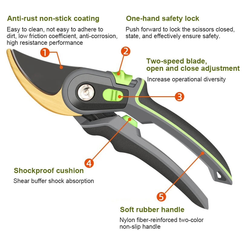 Gardening Trimmer Scissors Tool Plant Pruning Branch Cutting Orchard Cutting Sharp Pruning Garden Folding Saw Sleeve Garden Tool