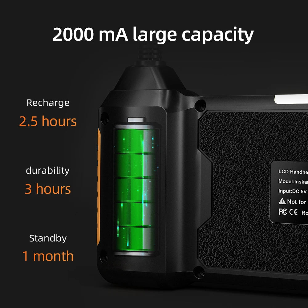 INSKAM HD1080P 4.3 Inch IPS Screen Industrial Endoscope Camera 8mm Dual Lens Rigid Borescope For Car Engine Sewer Inspection