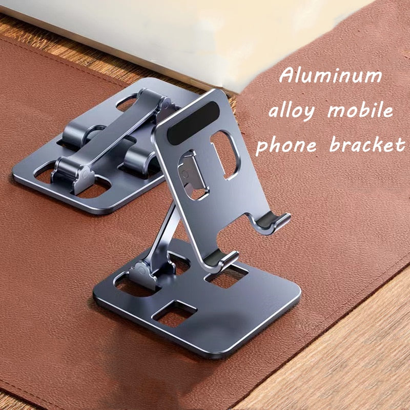 Aluminum Alloy Desktop Mobile Phone Stand Foldable iPad Tablet Support Cell Phone Desk Bracket Lazy Holder For Smartphone Mount