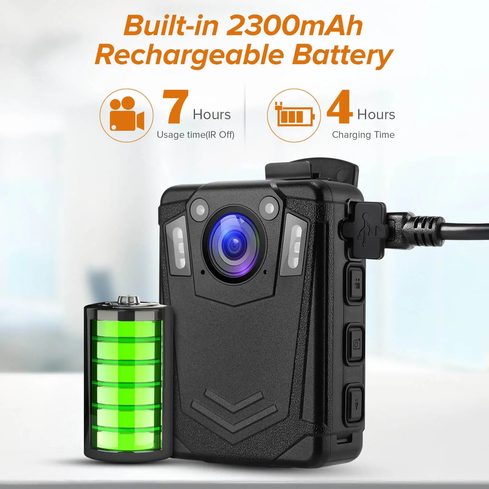 Danruiee X3S Body Worn Camera 1080P Infrared Night Vision Digital Mini Camera 64GB Security Camera for Police Office Home Car