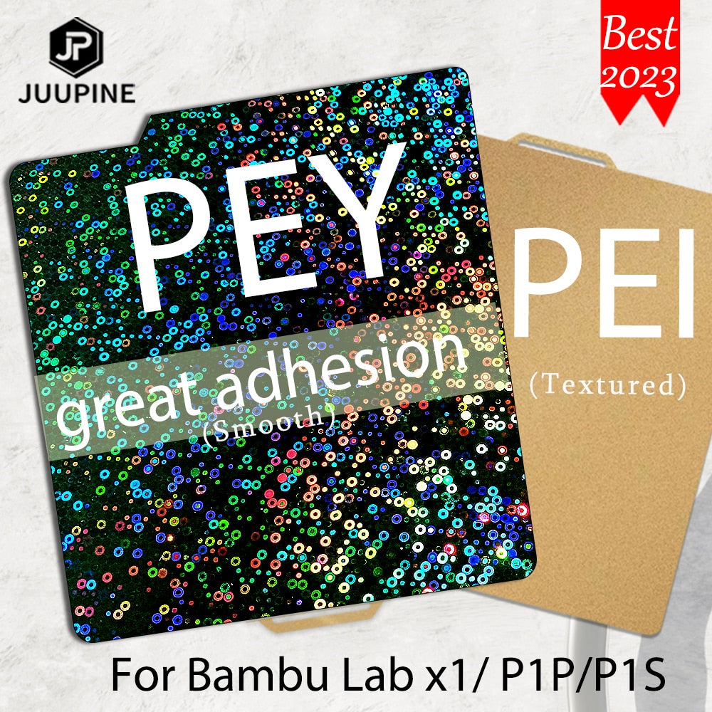 For Bambu Lab PEY Sheet Circle Smooth PEY Textured PEI Spring Steel Double Side PEI Sheet for Bambu lab P1P PEY Build Plate X1C