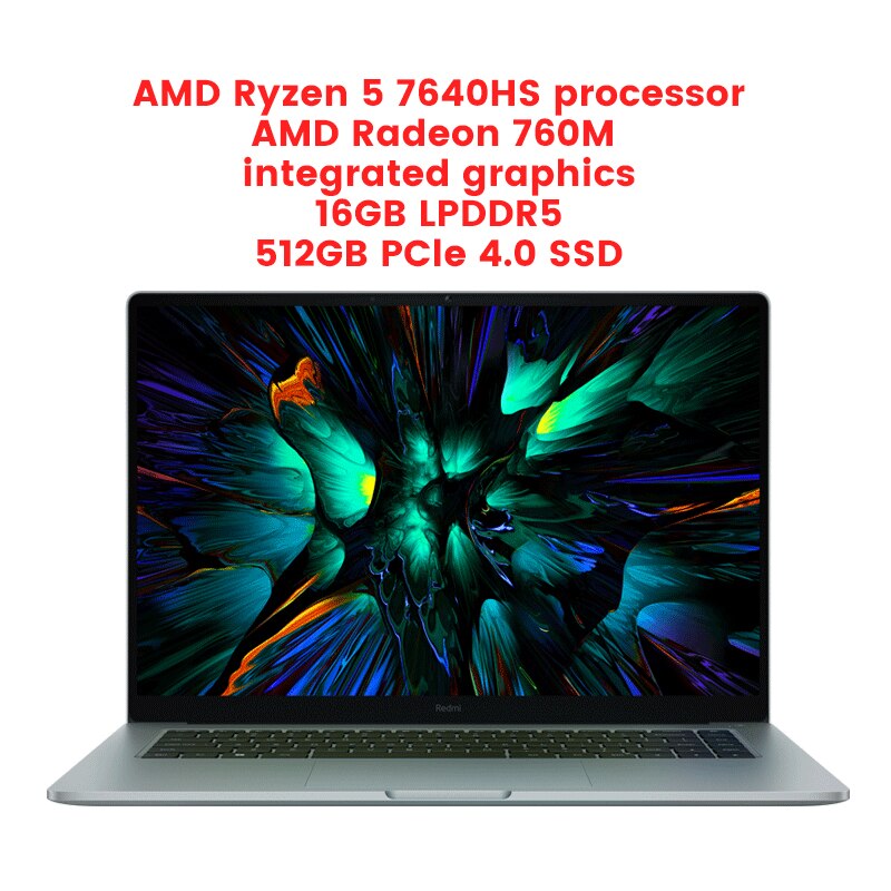 New Xiaomi RedmiBook Laptop Pro 15 2023 AMD Ryzen R7-7840HS/R5-7640HS CPU 3.2K 120Hz 15.6" 16G DDR5+512G SSD Notebook Computer