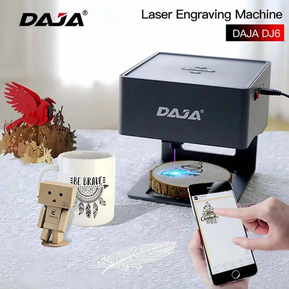 DIY Laser Engraver CNC Laser Engraving Fast and Cutting Machine Logo DAJA DJ6 Printer Cutter Woodworking Machines  Wood Plastic