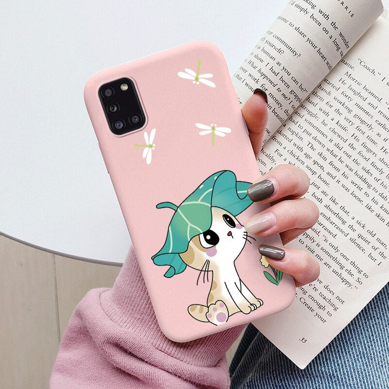 Soft Case For Samsung Galaxy A31 A41 Phone Cover Cute Flowers Butterfly Fundas TPU Coque For Samsung A31 A 31 a 41 Bumper Cases