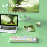 Ajazz AK992 92 Keys DIY Switch Keyboard Red Green Brown Shaft Hot-swap Mechanical Keyboard with RGB/White/No Backlit Optional