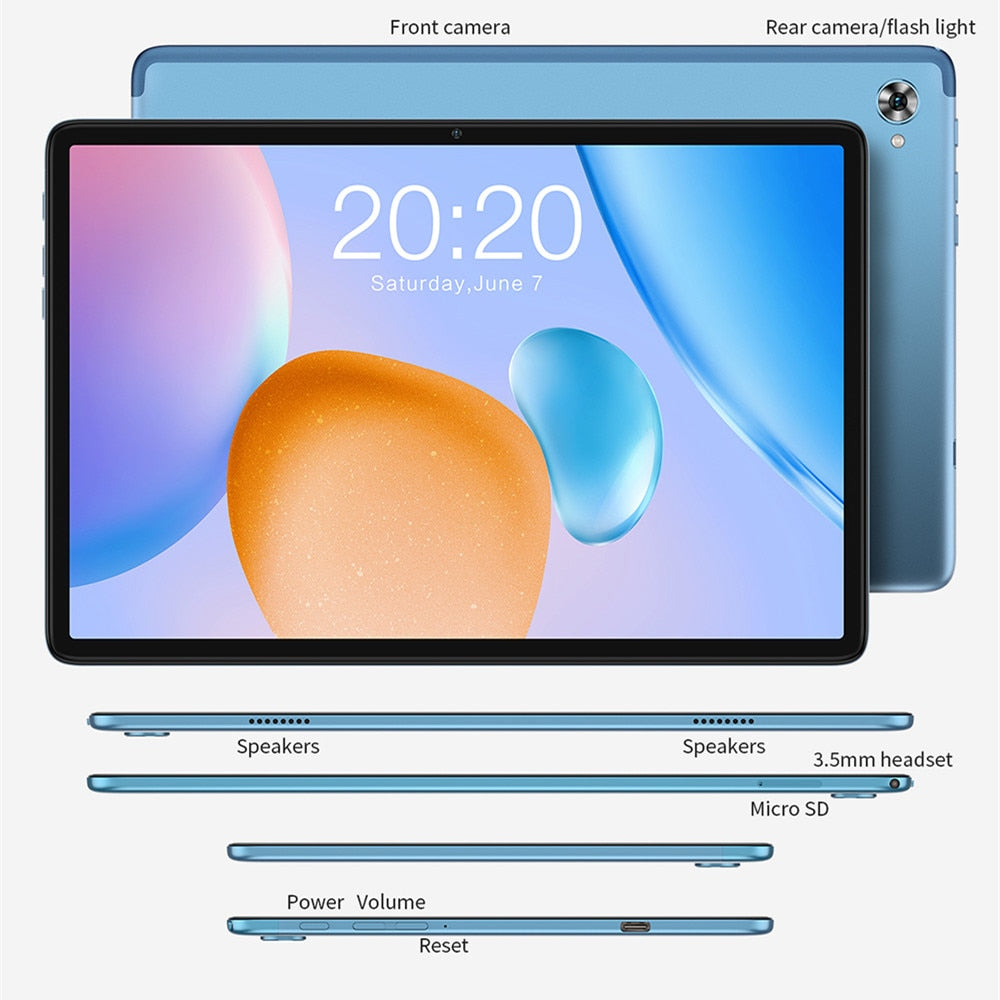 【World Premiere】Teclast P30S 2023 Tablet Android 12 Tablette 10.1" 1280x800 6GB RAM 128GB ROM MT8183 8 cores Type-C 6000mAh GPS