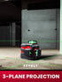 YEVOLT YVGLL4XS12 3-Plane Green Laser Level with 3.6V Li-ion Battery 360 12-Line 3D Self-Leveling Horizontal & Vertical Tools