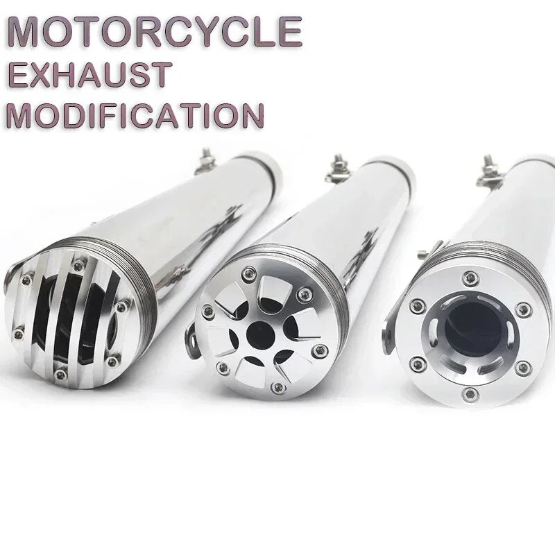 l38mm 40mm 43mm 45mm Vintage Cafe Racing Motorcycle exhaust silencer tube modified tail exhaust system for CG125 GN125