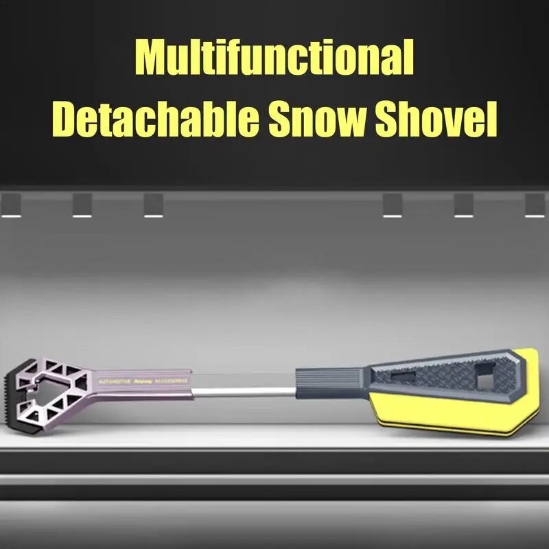 Car Snow Removal Shovel Detachable Portable Deicing Shovel Snow Sweeping Brush Defrosting Snow Scraping Portable Emergencies