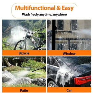 20V Wireless High Pressure Car Washer Auto Spray Water Gun Car Cleaning Tool Portable Handheld Cleaner Washing Machine EU Plug