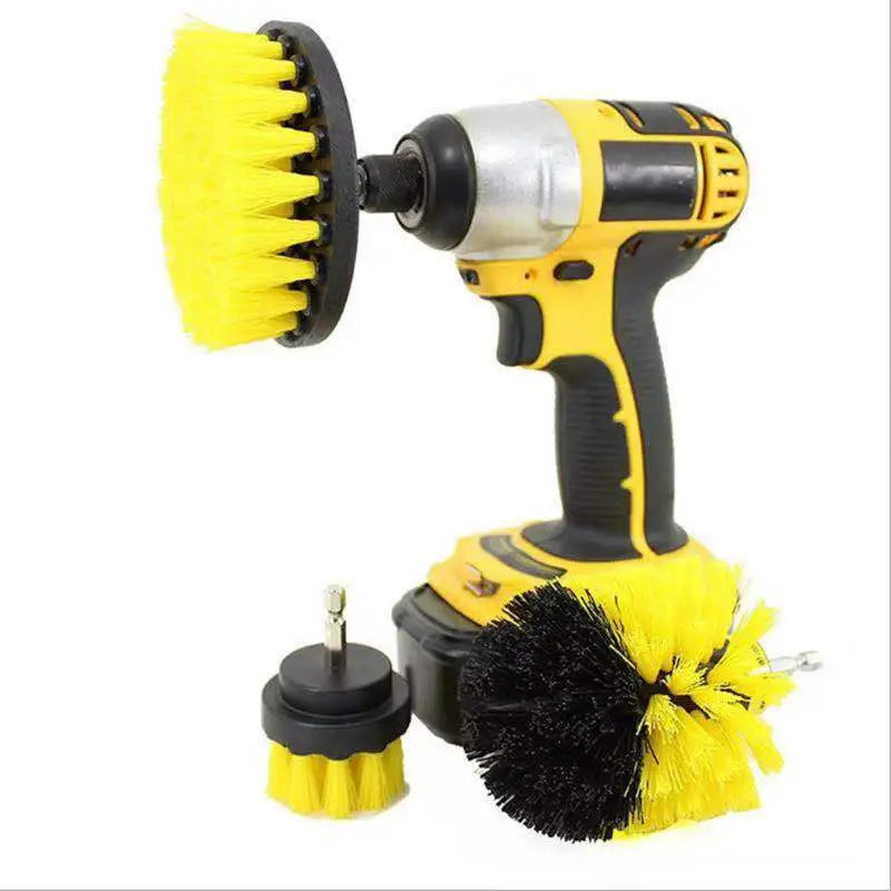 Electric Drill Brush Kit All Purpose Cleaner Auto Tires Cleaning Tools for Tile Bathroom Kitchen Round Plastic Scrubber Brushes