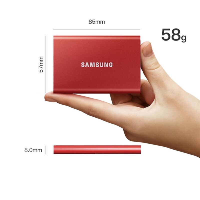 Samsung T7 Portable SSD 500GB 1TB 2TB External Disk Hard Drive Solid State Disk USB 3.2 Gen 2 Compatible SSD For Laptop Desktop