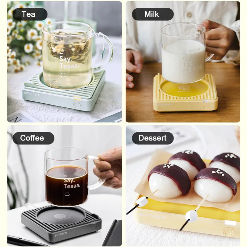 New Coffee Cup Warmer High Quality Electric Beverage Mug Warmer for Home Office Desk Use Tea Milk Water Heating Plate Gift Idea