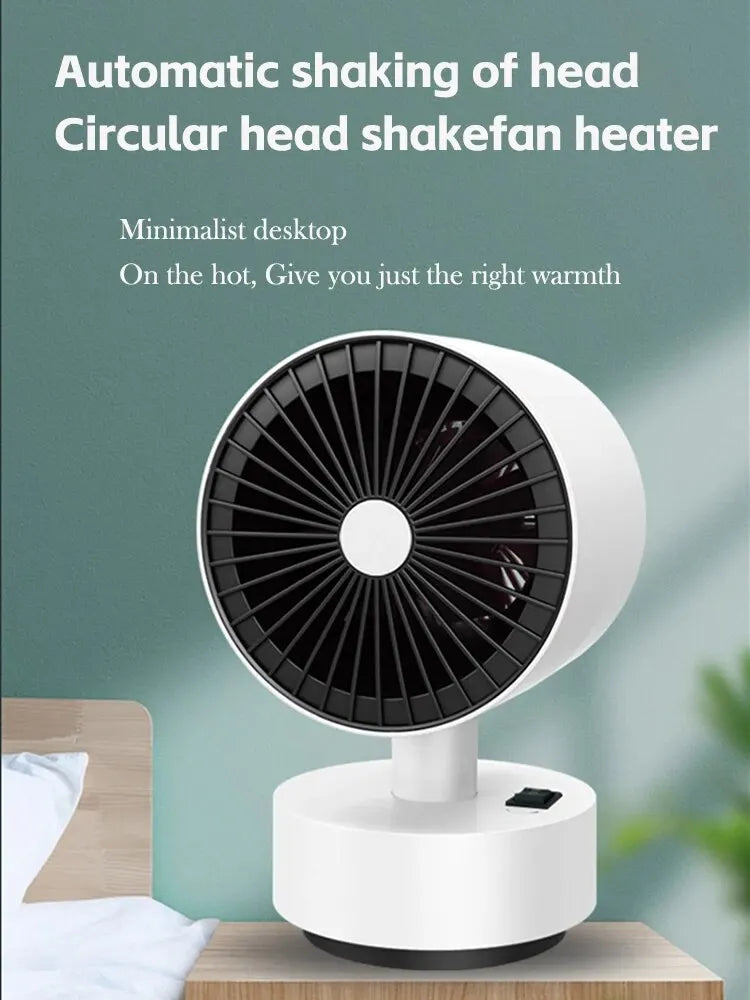 Desktop Electric Shaking Head Heater Fast Heating Constant Temp Wide-angle Warm Supply Low Noise Mini Home Office Warmer