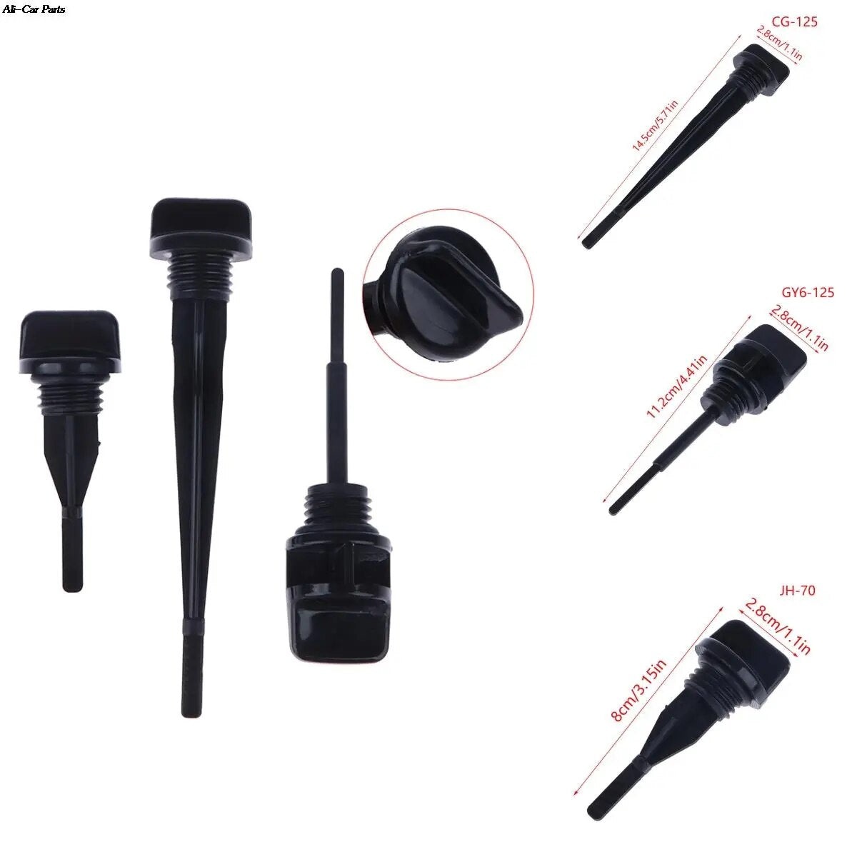 1X Black Oil Dipstick For Modified Off-road Motorcycle For CG-125 GY6-125 JH-70 R For Motorcycle And Car