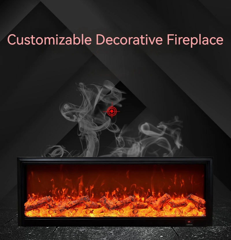 Electric Fireplace Decorative Fireplace Simulation Stoves Embedded Fire Heating Household European Style Electric Fireplace