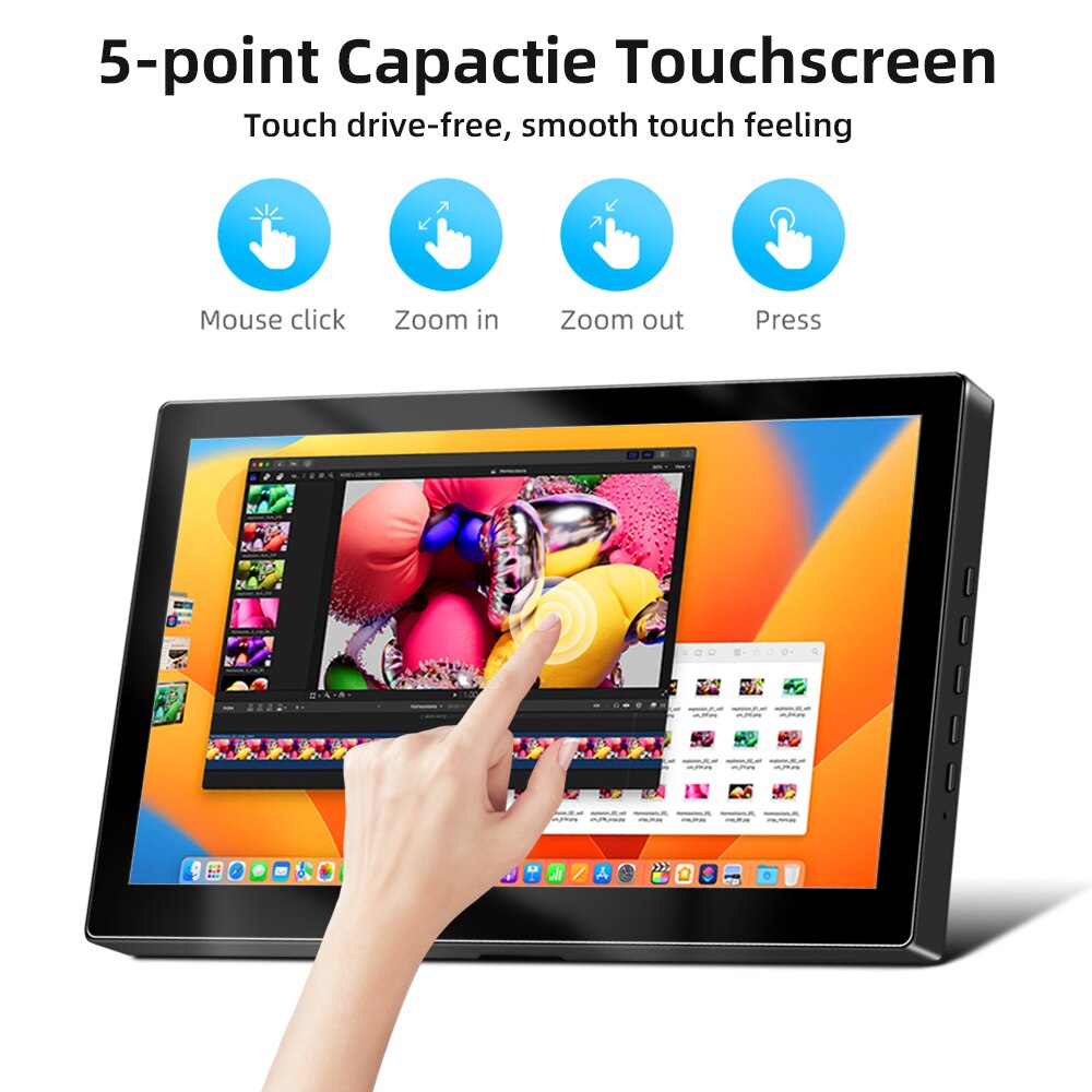 Portable Monitor 7 inch 1024*600 TFT 5-point Capacitive Touch screen LCD display for Raspberry Pi Windows HDMI-Compatible