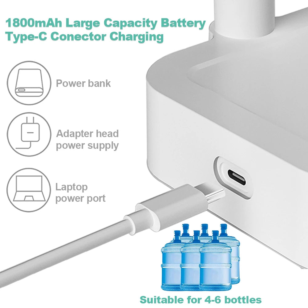 Portable Desktop Electric Water Dispenser Bottle Barreled Gallon Pump USB Rechargeable Smart Automatic Drinking Water Dispenser
