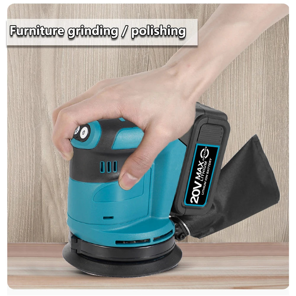 3 Speed Cordless Random Orbital Sander Wood Grinder Polishing Electric Grinding With Sandpaper For Makita 18V Battery