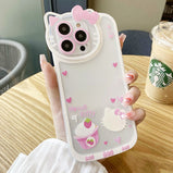 original Sanrio Hello Kitty Stand Phone Case For iPhone 14 11 13 12 Pro Max XR XS 7 8 Plus SE 2 Shockproof Cover Y2K Accessories