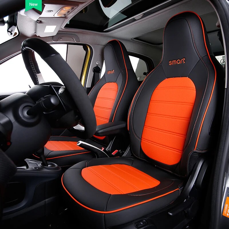 Custom For Smart 453 Fortwo 2019 Car Seat Cover Four Seasons Breathable Cushion Decoration Interior Styling Accessories
