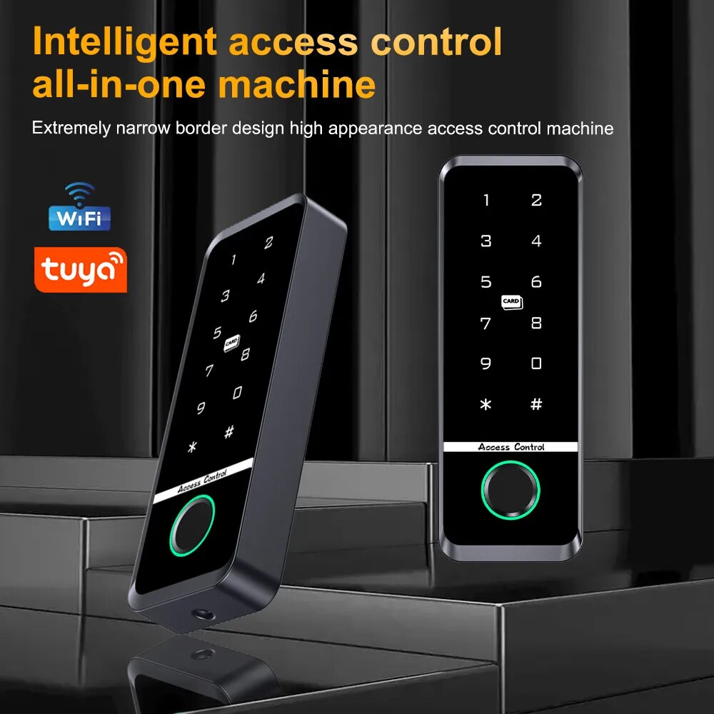Tuya Fingerprint RFID Access Control System Smart Door Lock Electronic Gate Opener Home Digit Keypad Electric Magnetic Biometric