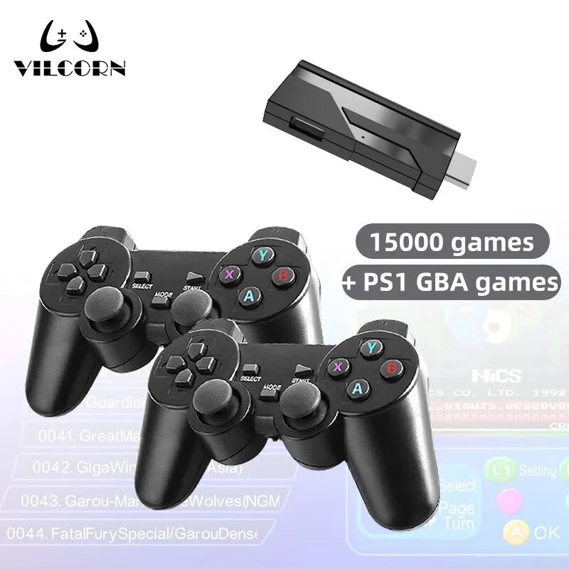 VILCORN G8P Video Game Console Portable Retro Games Stick TV Stick 4K Lite USB Games for Gameboy Sega PS1 NES GBA Emulator