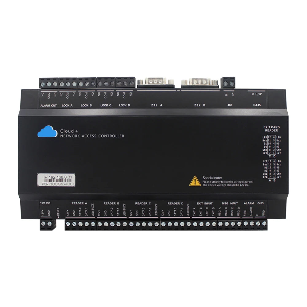 HTTP MQTT TCP IP Based Door Access Controller Panel Network WEB WAN Wiegand RS232 RS485 4-Door Ethernet Access Control Free SDK