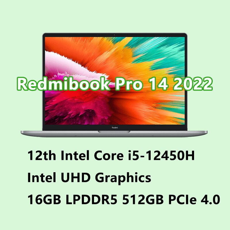 Xiaomi Mi Laptop Redmibook Pro 14 2023 Intel i5-12450H/i5-12500H 16G RAM 512G SSD 14Inch 120Hz Screen Portable Office Notebook