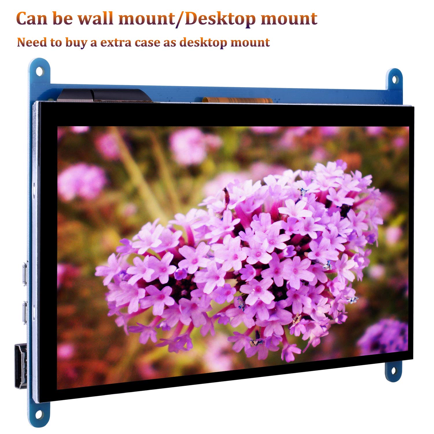 Portable 1024x600 Ultra HD Display 7 Inch TFT LCD Touch Screen Panel Mini PC HDMI Monitor USB No Driver Support Raspberry Pi