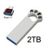 New Pen Drive 2TB Metal High Speed Usb 3.0 Pendrive 1TB TYPE C Silver Cle Usb Flash Drives 512GB Memoria Usb Stick Free Shipping