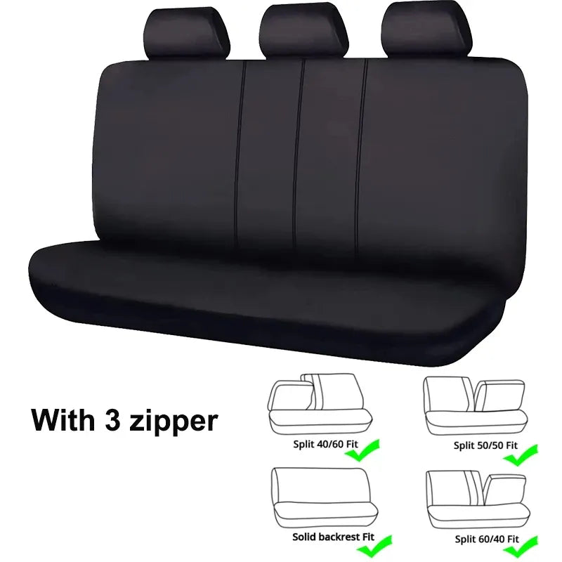 AUTO PLUS Universal Polyester Rear Seat Covers Fit for Most Car SUV Truck Van Car Accessories Interior